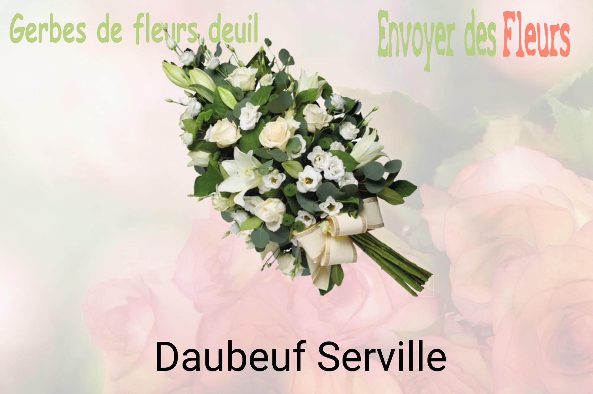 Gerbe de fleurs de deuil livrée à Daubeuf-Serville
